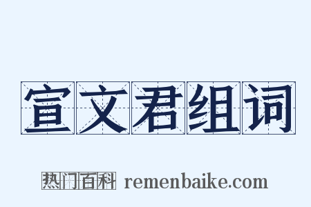 宣文君组词是什么意思的图片